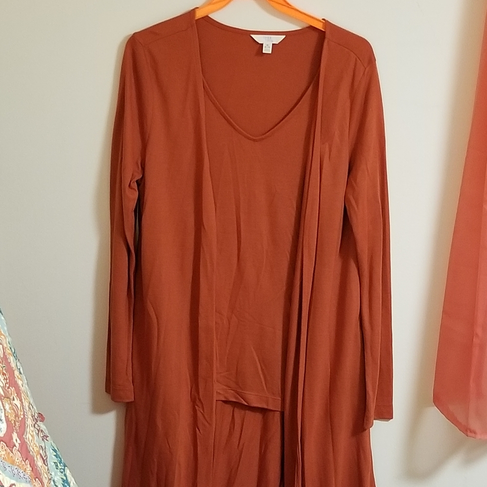 Cardigan with top underneath